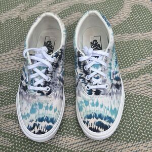 Vans Women's Doheny Psychedelic Size 8.5 Tie Dye Sneakers Blue White Skate Shoe